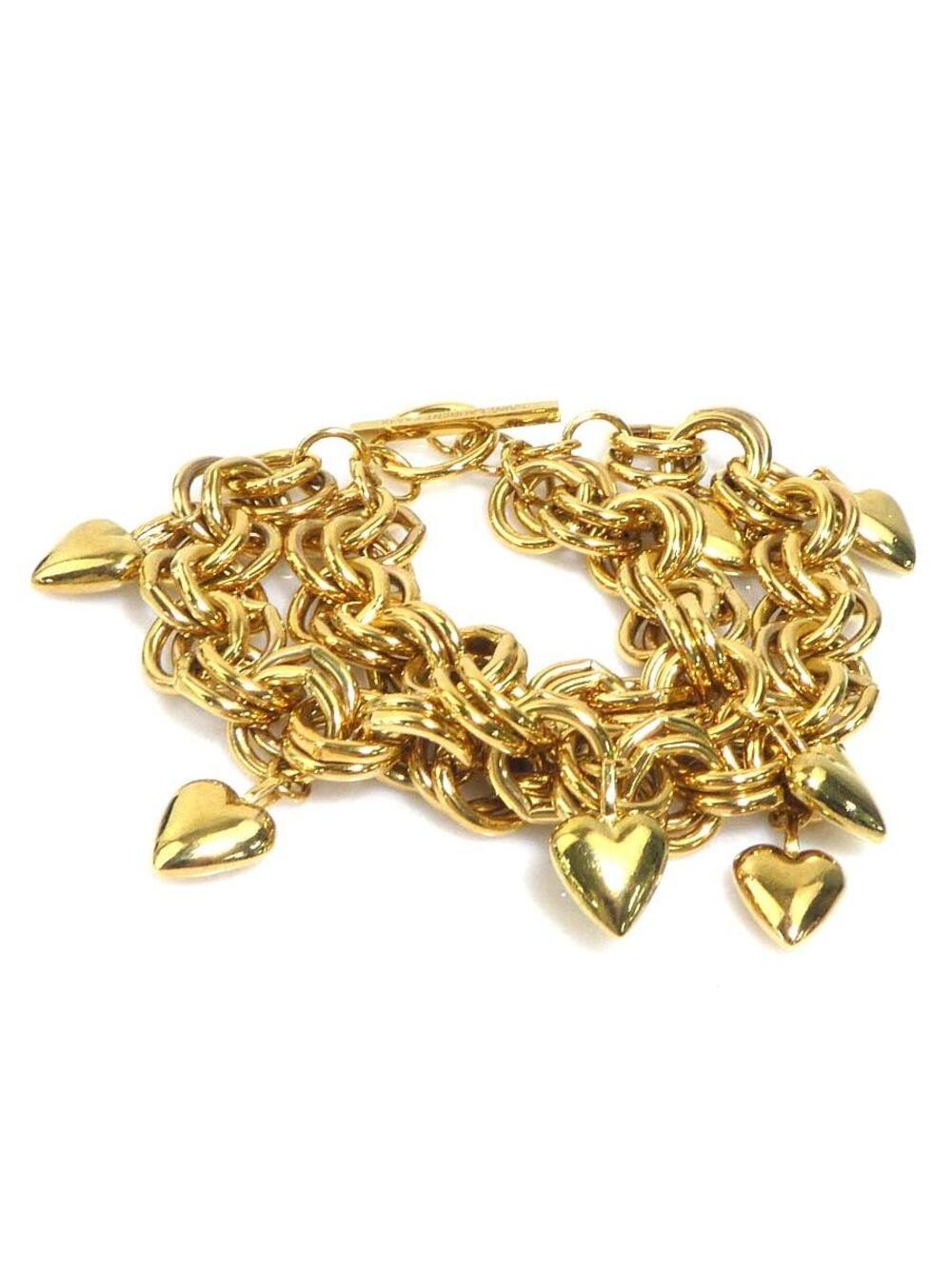 Auth Saint Laurent Bracelet Gold Metal #302626S18B